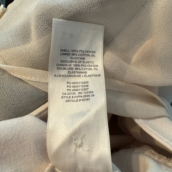 ARITZIA Wilfred Cream Chiffon Bodysuit Blouse | Size Small - Picture 10 of 11